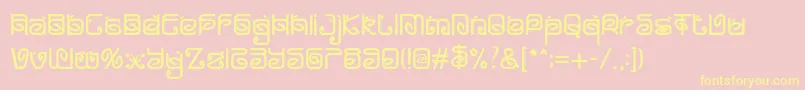 Greentea Font – Yellow Fonts on Pink Background