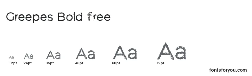 Greepes Bold free Font Sizes