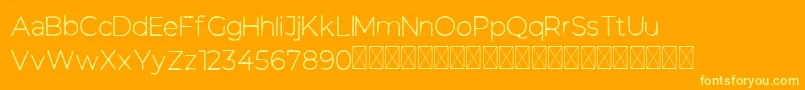 Fonte Greepes regular free – fontes amarelas em um fundo laranja
