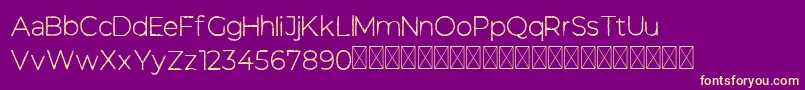 Fonte Greepes regular free – fontes amarelas em um fundo roxo