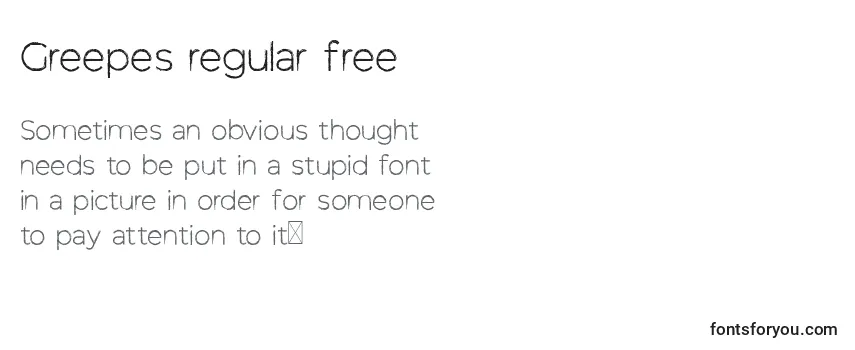 Greepes regular free Font