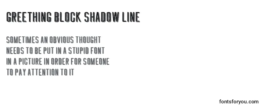 GREETHING BLOCK SHADOW LINE Font