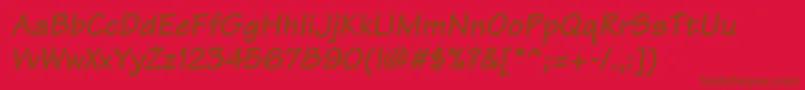 fuente ArchitectBoldItalic – Fuentes Marrones Sobre Fondo Rojo