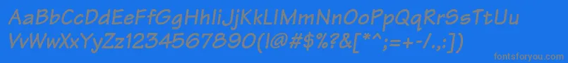 ArchitectBoldItalic-Schriftart – Graue Schriften auf blauem Hintergrund