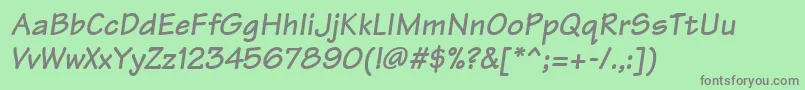 フォントArchitectBoldItalic – 緑の背景に灰色の文字