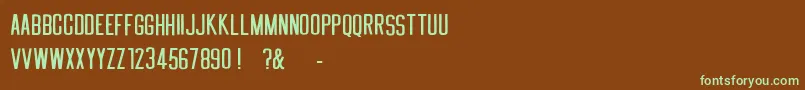 GREETHING Font – Green Fonts on Brown Background