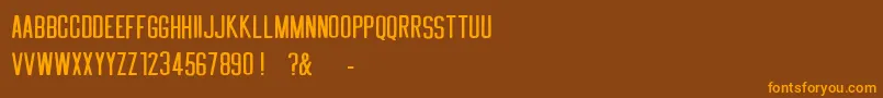 GREETHING Font – Orange Fonts on Brown Background