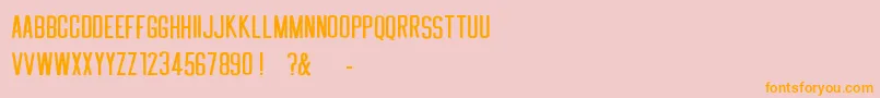 GREETHING Font – Orange Fonts on Pink Background