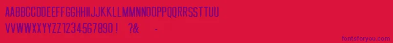GREETHING-Schriftart – Violette Schriften auf rotem Hintergrund