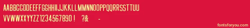 GREETHING Font – Yellow Fonts on Red Background