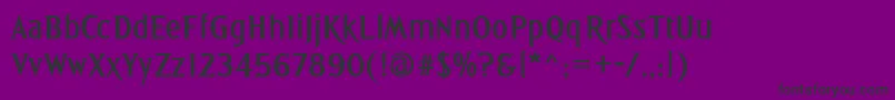 Czcionka Greetings Bold – czarne czcionki na fioletowym tle