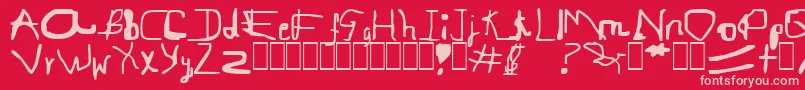 Weitere Informationen zur gregorio-Schriftart gregorio-Schriftart – Rosa Schriften auf rotem Hintergrund