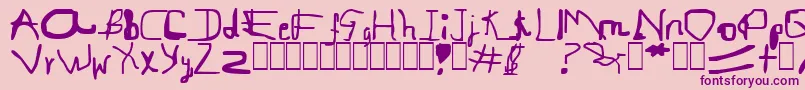 gregorio Font – Purple Fonts on Pink Background