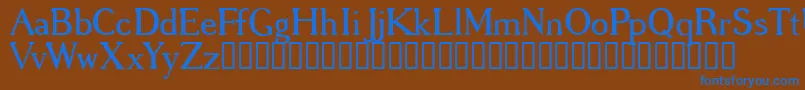 GREGRG   Font – Blue Fonts on Brown Background