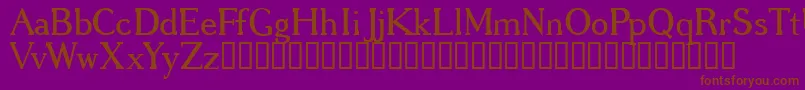 GREGRG  -fontti – ruskeat fontit violetilla taustalla