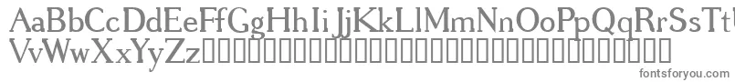 GREGRG  -fontti – harmaat kirjasimet valkoisella taustalla