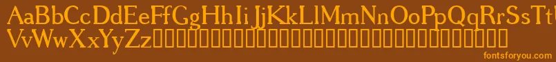GREGRG   Font – Orange Fonts on Brown Background