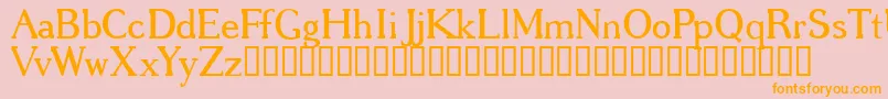 フォントGREGRG   – オレンジの文字がピンクの背景にあります。