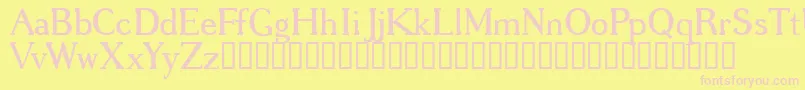 GREGRG  -fontti – vaaleanpunaiset fontit keltaisella taustalla