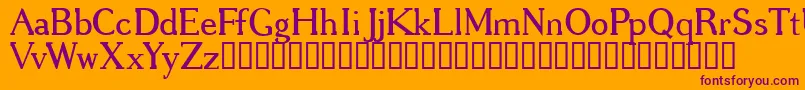 GREGRG   Font – Purple Fonts on Orange Background
