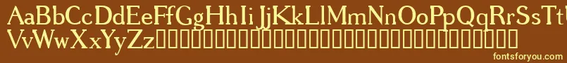 GREGRG   Font – Yellow Fonts on Brown Background