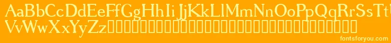 GREGRG   Font – Yellow Fonts on Orange Background