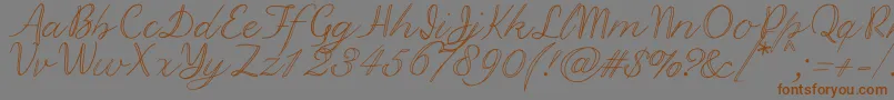 Gregson Font – Brown Fonts on Gray Background