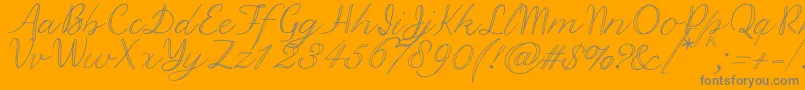 Gregson-Schriftart – Graue Schriften auf orangefarbenem Hintergrund