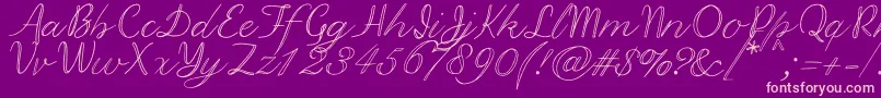 Gregson Font – Pink Fonts on Purple Background