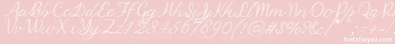 Gregson Font – White Fonts on Pink Background