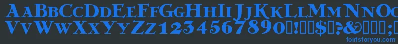 GREKDB   Font – Blue Fonts on Black Background