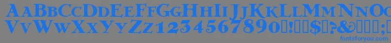 フォントGREKDB   – 灰色の背景に青い文字