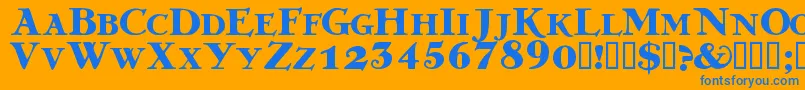 GREKDB   Font – Blue Fonts on Orange Background