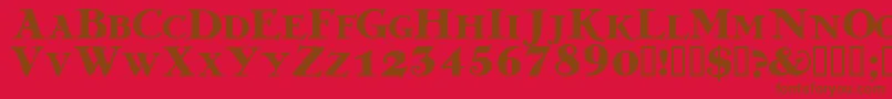 GREKDB   Font – Brown Fonts on Red Background