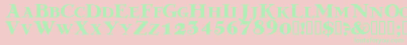 GREKDB   Font – Green Fonts on Pink Background