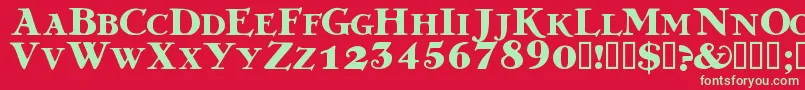 GREKDB   Font – Green Fonts on Red Background