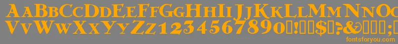 GREKDB   Font – Orange Fonts on Gray Background