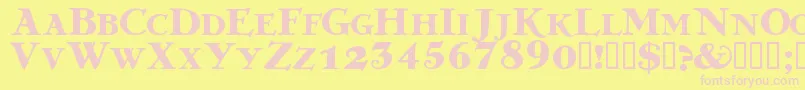 GREKDB   Font – Pink Fonts on Yellow Background
