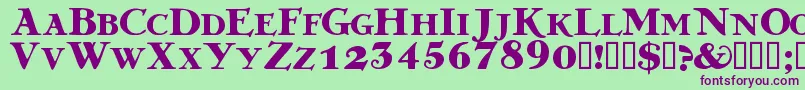 GREKDB   Font – Purple Fonts on Green Background