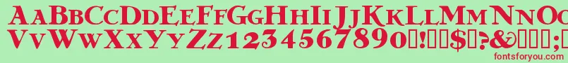 GREKDB   Font – Red Fonts on Green Background