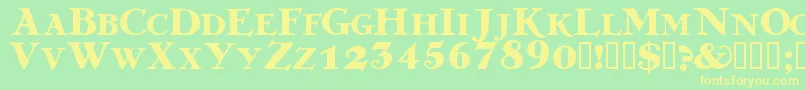 GREKDB   Font – Yellow Fonts on Green Background