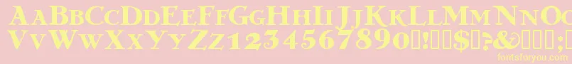 GREKDB   Font – Yellow Fonts on Pink Background