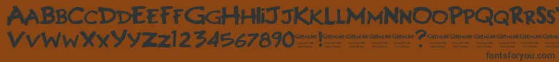 GREMLINS Font – Black Fonts on Brown Background