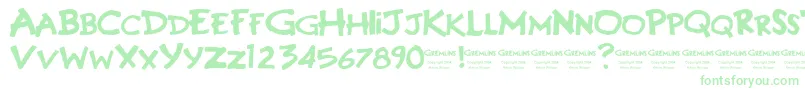 GREMLINS-Schriftart – Grüne Schriften