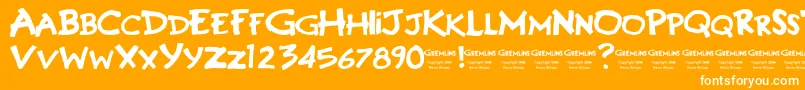 GREMLINS Font – White Fonts on Orange Background