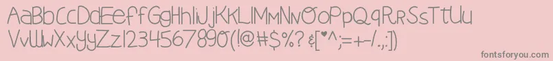 Kbearthquake Font – Gray Fonts on Pink Background