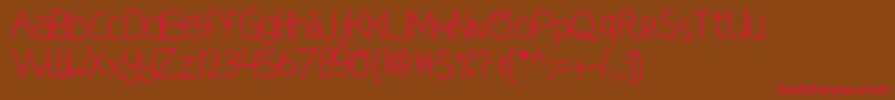 Kbearthquake Font – Red Fonts on Brown Background