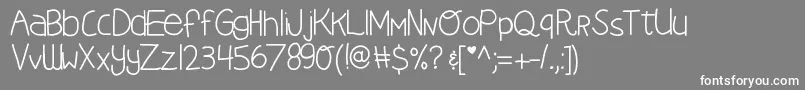 Kbearthquake Font – White Fonts on Gray Background