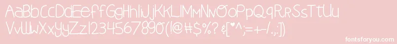 Kbearthquake Font – White Fonts on Pink Background
