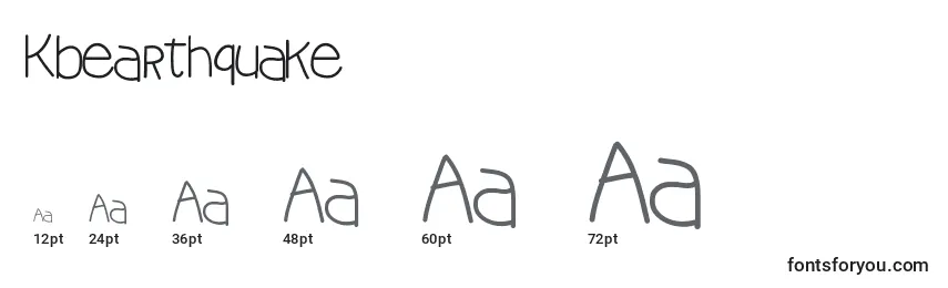 Kbearthquake Font Sizes